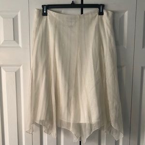 Style & Co. Cream/Gold Handkerchief Skirt sz 14